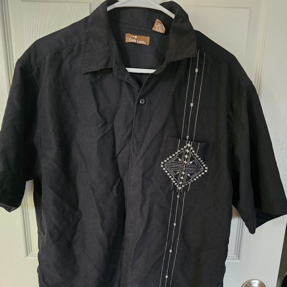 Mens Cafe Luna short sleeve button down